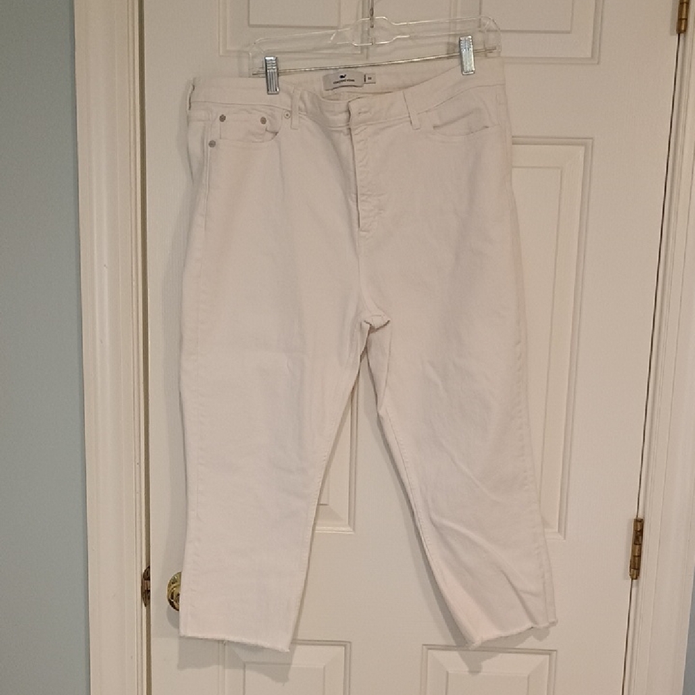 Vineyard Vines White Cropped Ankle Jeans